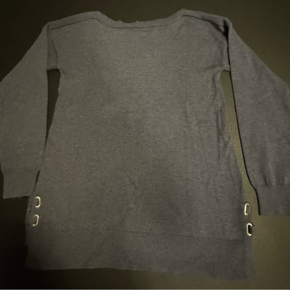 Light Blue Sweater with Side Grommets - Picture 2 of 4